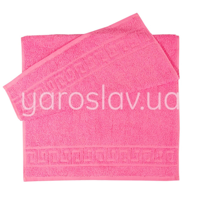 Полотенце махровое гладкокрашеное  100x180  розовое